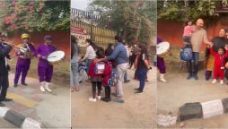 Delhi family celebrates the reopening of schools with Band, Baja