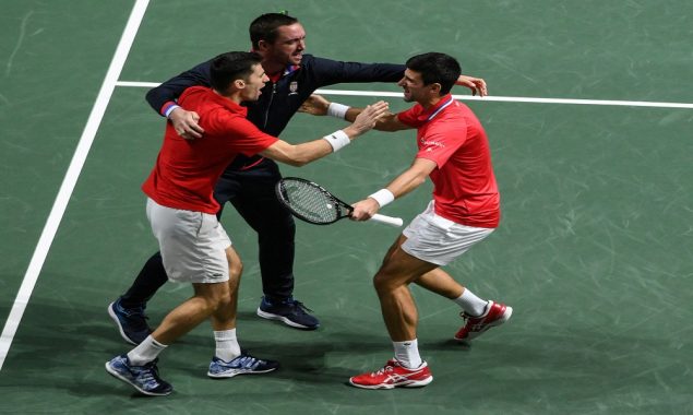 ‘Incredible’ Djokovic doubles up as Serbia reach Davis Cup semi-finals