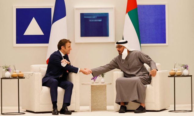 France’s Macron meets UAE’s ‘MBZ’ at start of Gulf tour