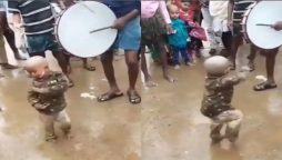 Watch video: Toddlers dance in mud 'slushy water' goes viral