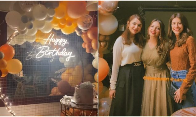 Dananeer enjoys her big day with co-stars from Sinf-e-Aahan