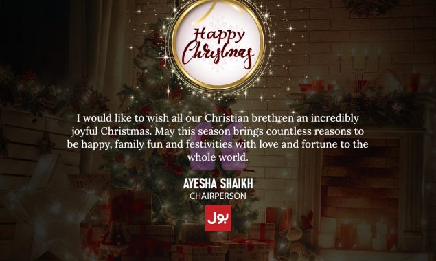 Chairperson BOL Media Group Ayesha Shaikh Wishes Joyful Christmas to the Christian Community of Pakistan