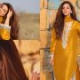 Sonya Hussyn looks resplendent in a mustard outfit