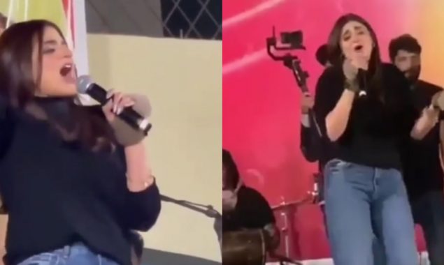 Netizens call Hira Mani ‘Bathroom Singer’ for singing at concert