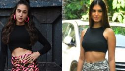 Sara or Tara, Who looks best in zebra-print pants?