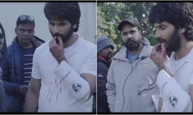 Watch: Shahid Kapoor bleeds all over his clothes after injuring his lips on set