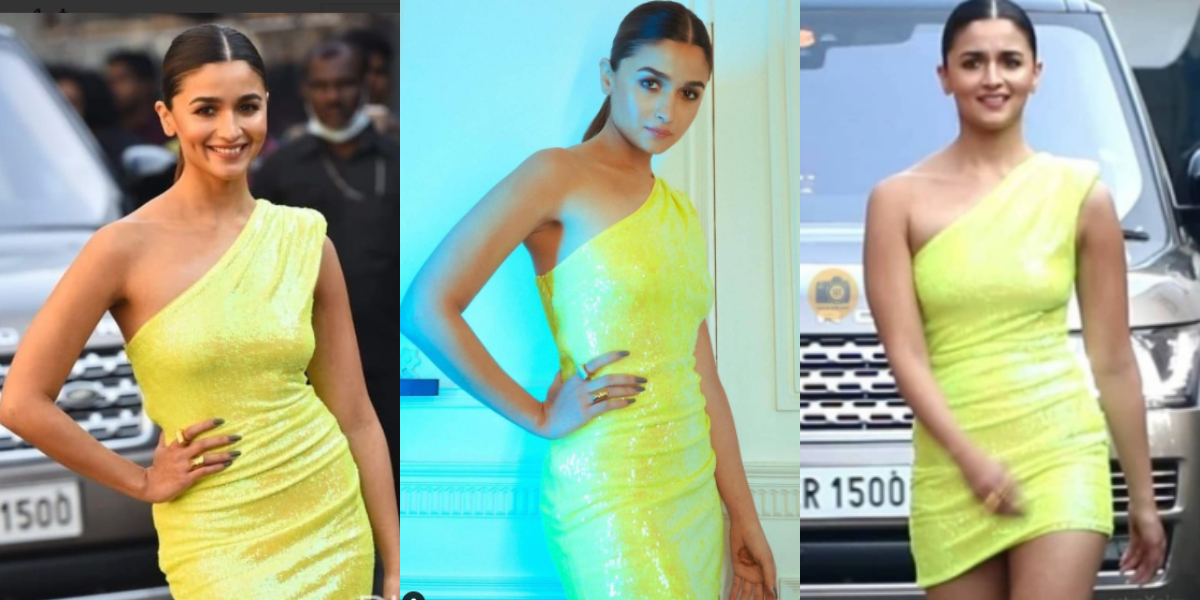 Alia Bhatt steps out in a shimmery outfit for RRR promotion