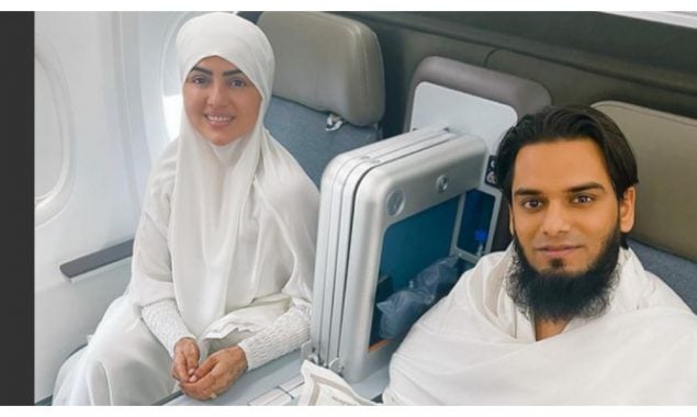Sana Khan leaves for Umrah with her husband Anas Saiyad
