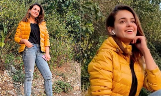 Sumbul Iqbal enjoying winter in Margalla Hills