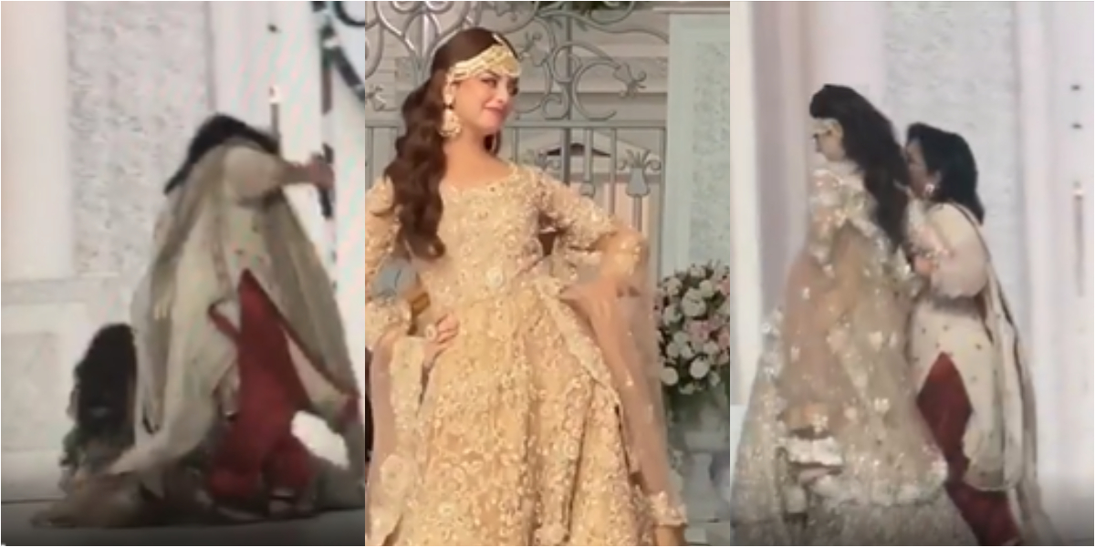 Alizeh Shah falls down during the ramp walk!