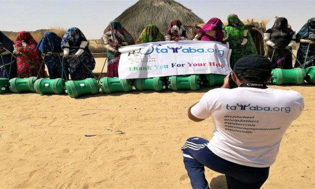 H2O water wheels distributed in rural areas of Sindh, Punjab