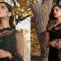 Sanam Saeed looks incredibly sizzling in a black see-through saree