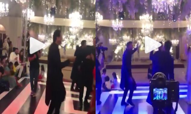 Waqar Younis dances to "Dilli Wali Girlfriend' at a recent wedding