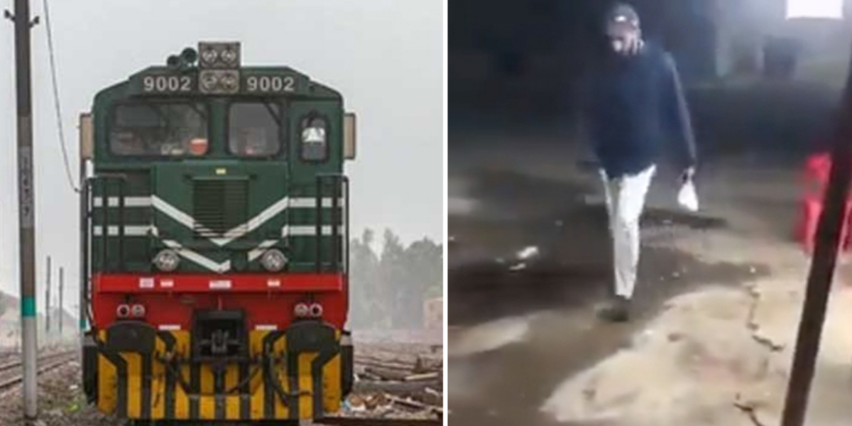 Watch: A Pakistani train driver stopped the train to buy yogurt