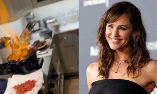 WATCH: Jennifer Garner almost lit her entire kitchen on fire while cooking
