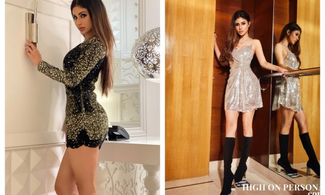 Mouni Roy Glitters Like Gold In Backless Dress