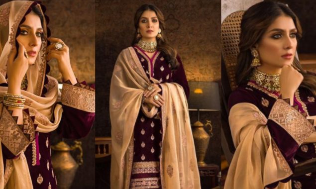 Ayeza Khan welcomes winter in a stunning velvet ensemble