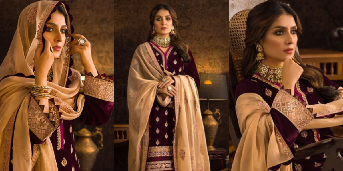 Ayeza Khan welcomes winter in a stunning velvet ensemble