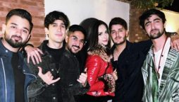 Shahveer Jafry and Ayesha Beig spotted at a party with friends