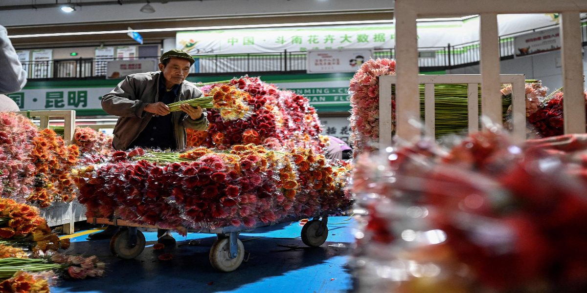 Asia’s biggest flower market
