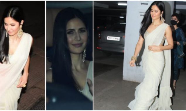 Katrina Kaif wears a saree to Vicky’s house before their wedding