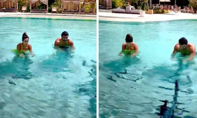 Watch: Arjun Kapoor and Malaika Arora unique workout in a swimming pool