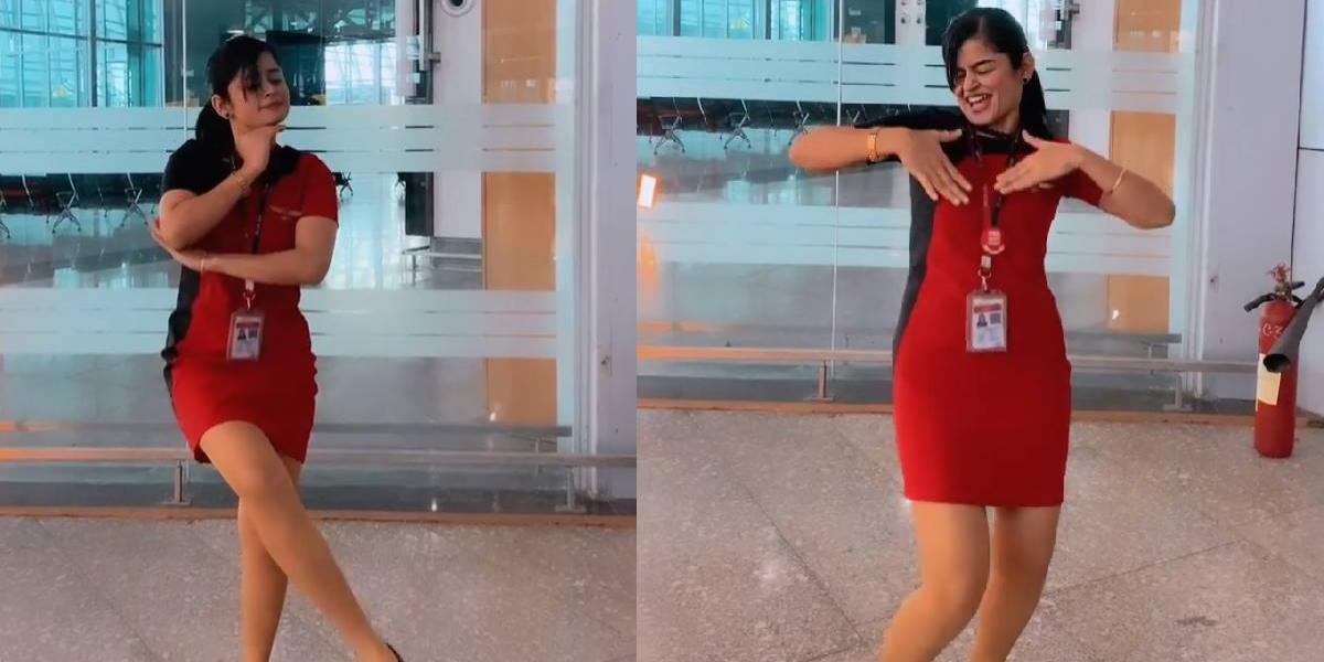 SpiceJet air hostess dances video