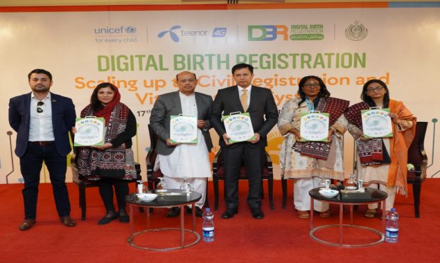Unicef, Telenor Pakistan hand over digital birth registration system to Sindh govt