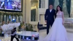 Prank: Bride and Groom wedding cake falls in a viral video, with a twist