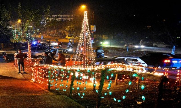 Christmas lights illuminate Islamabad