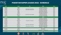 PSL Schedule 2022