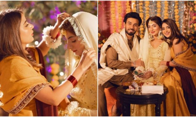 Saboor Aly looks gorgeous at Mariam Ansari’s mayoun