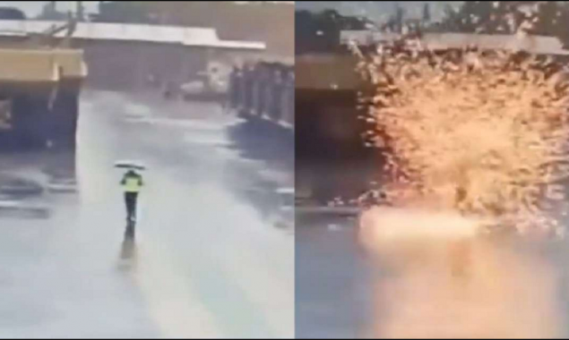 Watch a video: A man hit by lightning strike miraculously survives