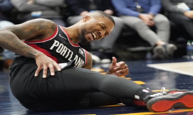 NBA Blazers lose Lillard with abdominal injury
