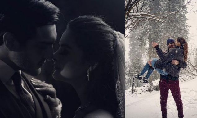 Ahsan Mohsin Ikram shares romantic clicks with wifey amid snowfall