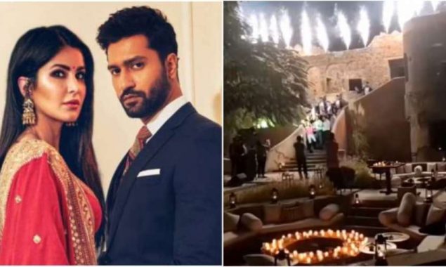 How are guests being greeted at Katrina’s wedding?