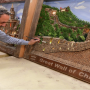 Syrian artist creates Great Wall painting with olive kernels