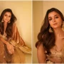 Alia Bhatt redefines royalty and elegance in golden lehenga glowing star