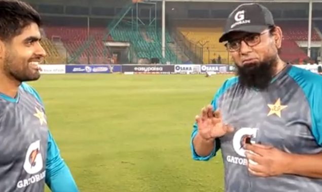 WATCH: Saqlain Mushtaq challanges Babar Azam to a one-over match