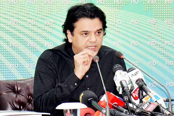 Pakistan Tehreek e Insaf leader Usman Dar holds a press conference