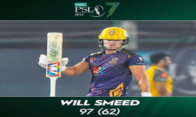 PSL 7: Twitterati lauds Will Smeed for his amusing knock in PSL 2022