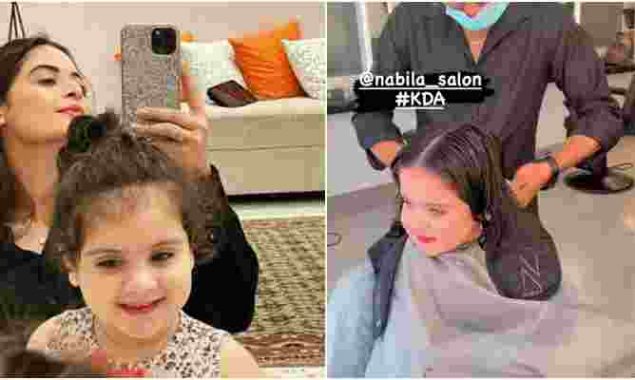 How adorable is video of Amal Muneeb getting her hair cut done!