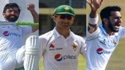 Fawad Alam, Hasan Ali, and Shaheen Afridi