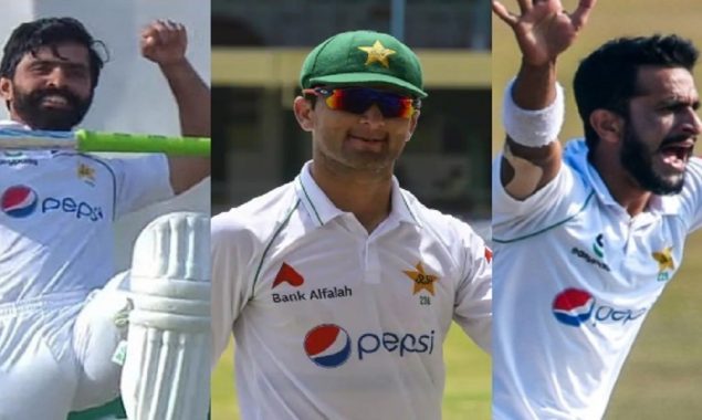 Fawad Alam, Hasan Ali, and Shaheen Afridi