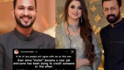 Designer Hamza Malik is not happy with Atif Aslam for crediting his wife as his ‘stylist’ for PSL 7 anthem