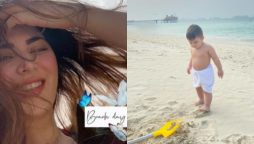 Naimal Khawar and baby Mustafa enjoys beach day in Dubai