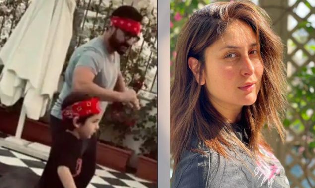 Kareena Kapoor shares photo of Saif with Taimur, ‘Twinning winning’