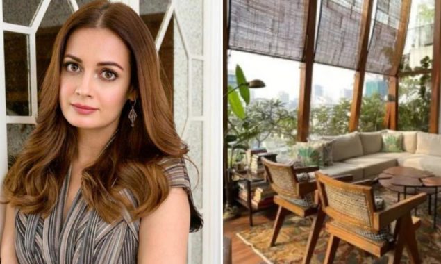 Dia Mirza gives a glimpse of her sun-kissed living room with a cozy couch