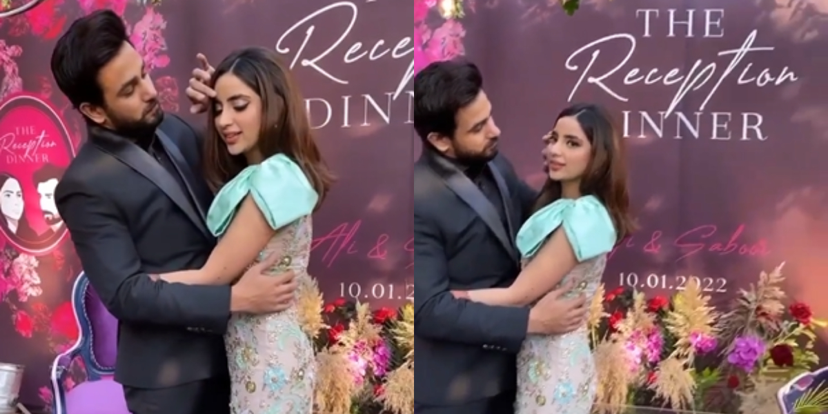 Glimpses of Saboor Aly and Ali Ansari's reception dinner happening now!