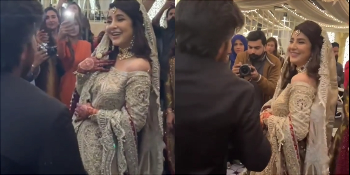Areeba Habib and Saadain groove to ‘Raataan Lambiyan’ at their shendi